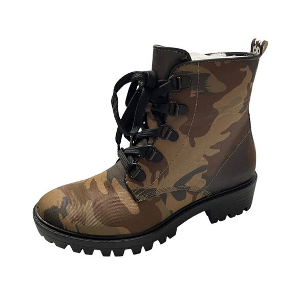 Kendall + Kylie Women's New Green Camo Print Chunky Combat Boots Size 6 - Picture 8 of 8